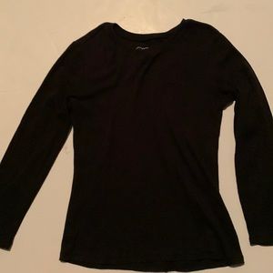 Justice long sleeve black t